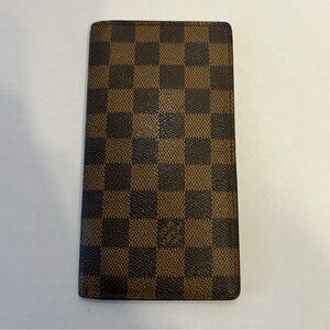 Louis Vuitton Damier Ebene vertical/Checkbook‎ Wallet